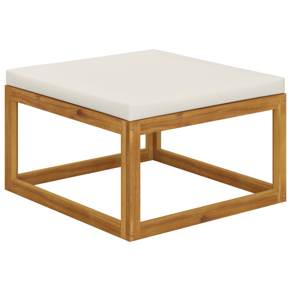 Salon de jardin 6 pcs avec coussins Bois d'acacia solide - XIOS