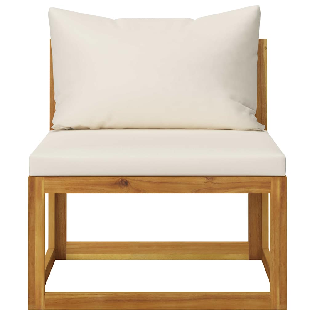 Salon de jardin 5 pcs avec coussins Bois d'acacia solide - XIOS