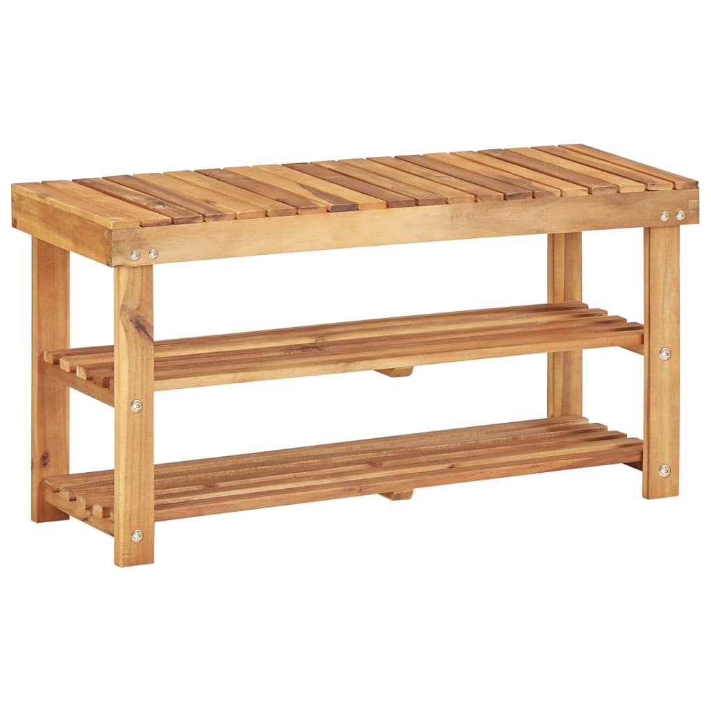 Range-chaussures 90x32x46 cm Bois d'acacia massif - XIOS