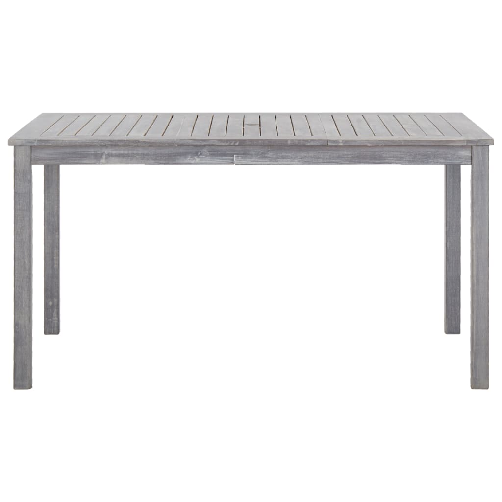 Ensemble à manger d'extérieur 5 pcs Gris Bois d'acacia solide - XIOS