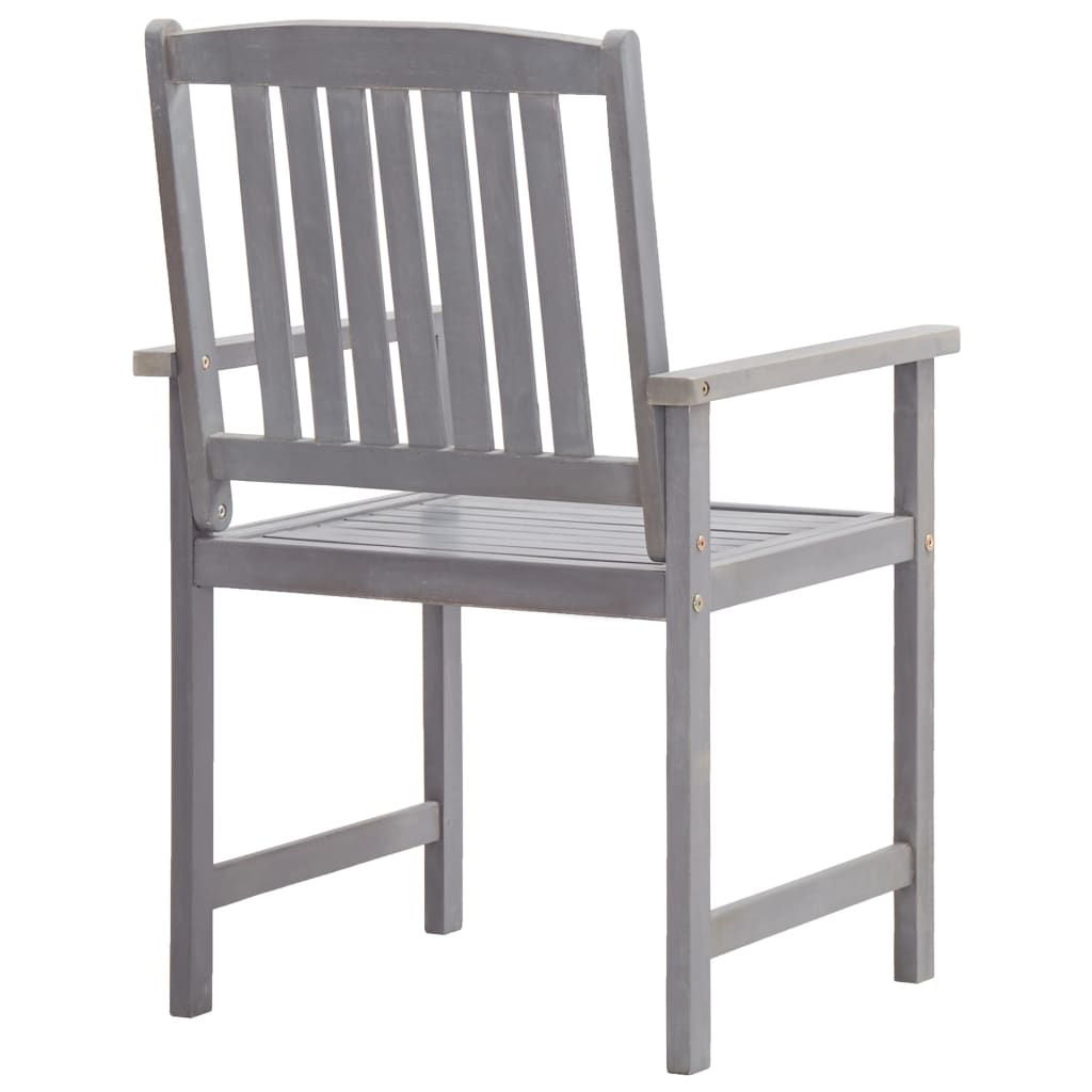 Ensemble à manger d'extérieur 5 pcs Gris Bois d'acacia solide - XIOS