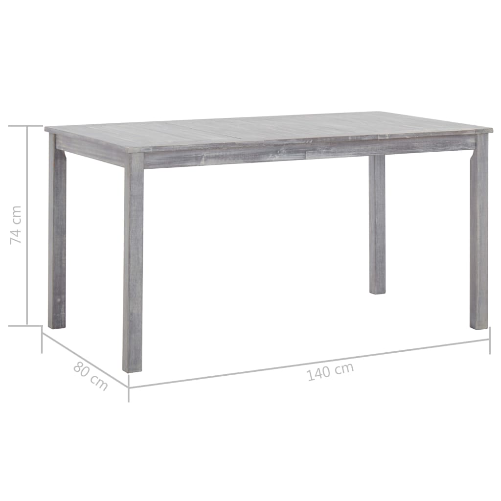 Ensemble à manger d'extérieur 7 pcs bois d'acacia massif - XIOS