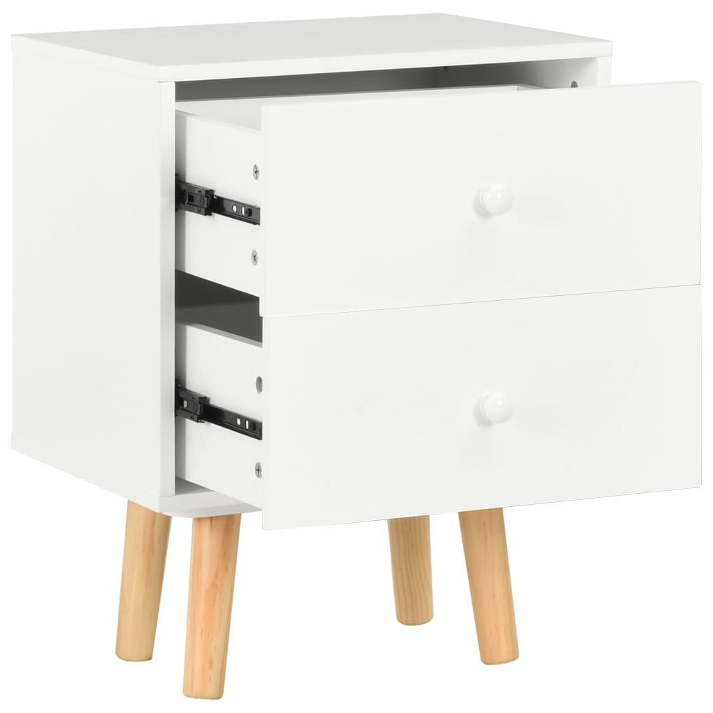 Tables de chevet 2 pcs Blanc 40 x 30 x 50 cm Pin massif - XIOS