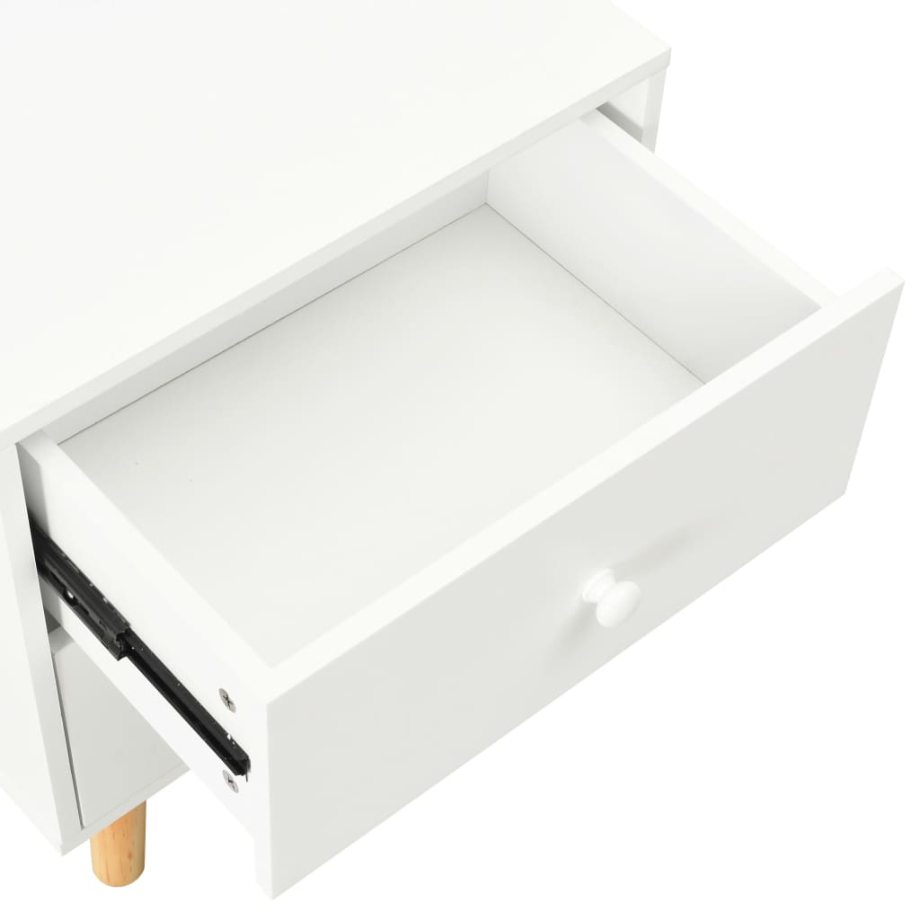 Tables de chevet 2 pcs Blanc 40 x 30 x 50 cm Pin massif - XIOS