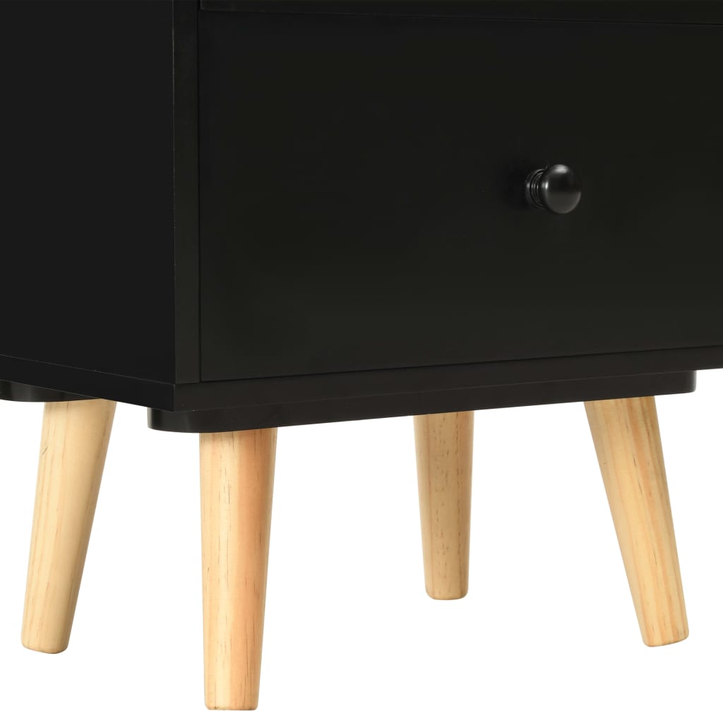 Tables de chevet 2 pcs Noir 40 x 30 x 50 cm Pin massif - XIOS