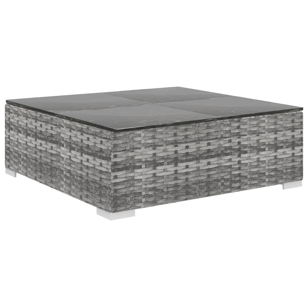 Salon de jardin 4 pcs avec coussins résine tressée gris - XIOS