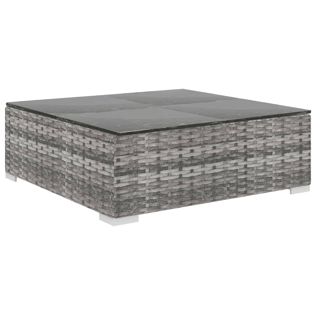 Salon de jardin 5 pcs avec coussins résine tressée gris - XIOS