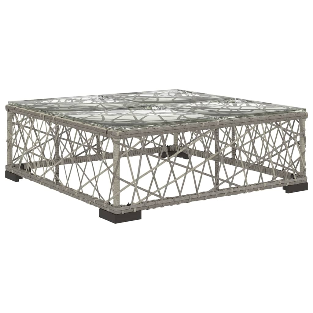 Salon de jardin 6 pcs avec coussins résine tressée gris - XIOS