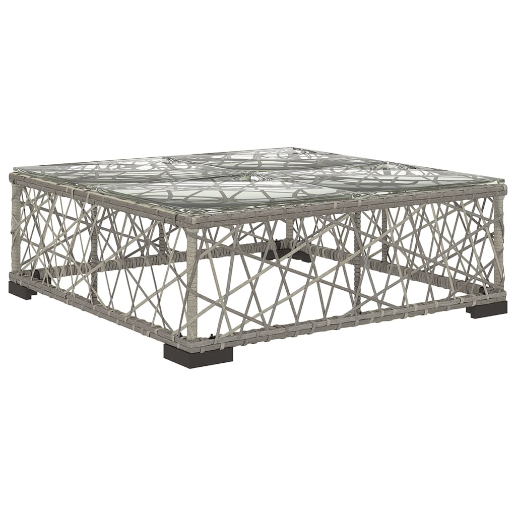 Salon de jardin 5 pcs avec coussins Résine tressée Gris - XIOS