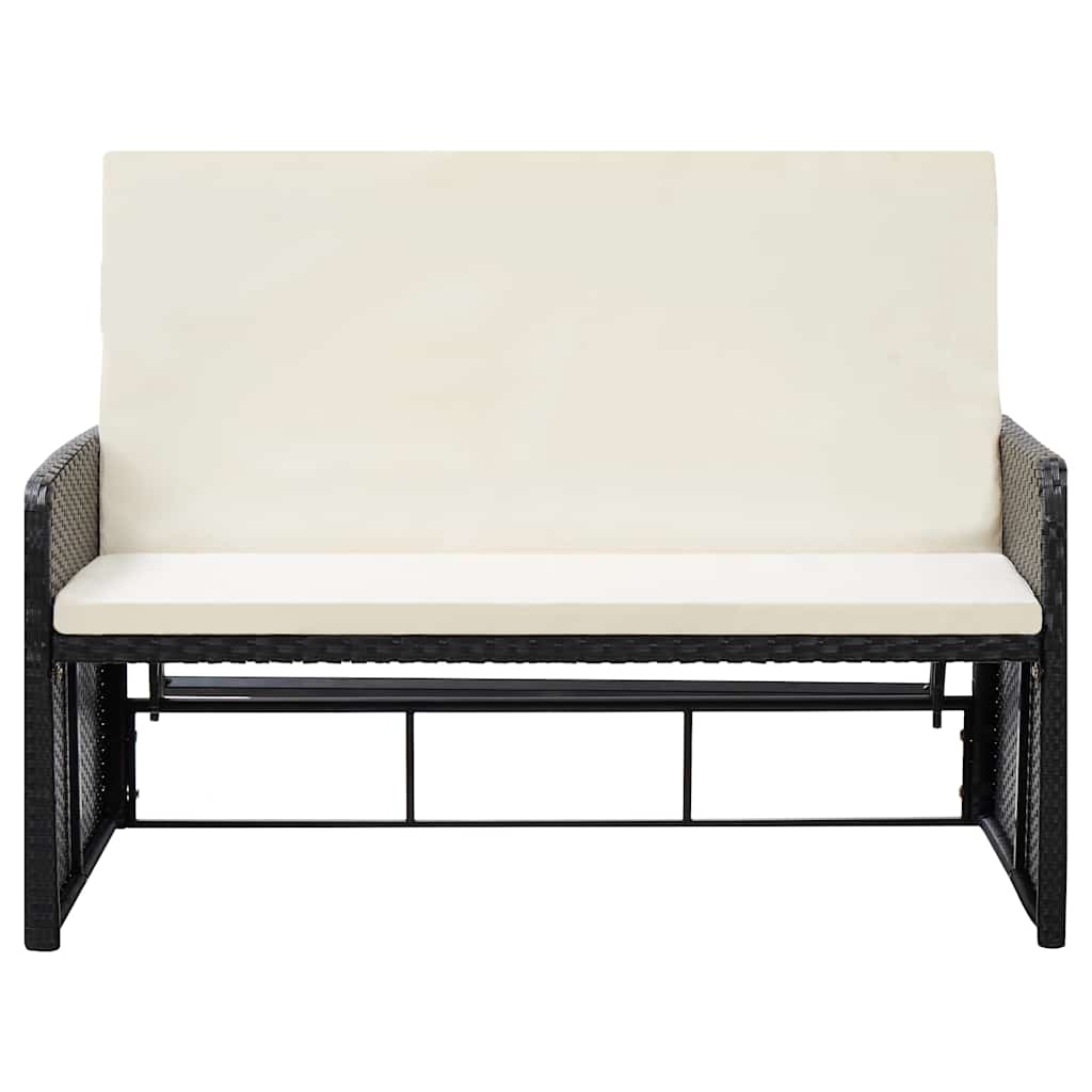 Salon de jardin 2 pcs avec coussins Résine tressée Noir - XIOS