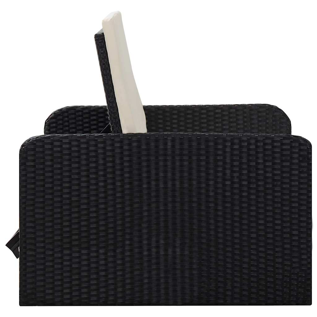 Salon de jardin 2 pcs avec coussins Résine tressée Noir - XIOS