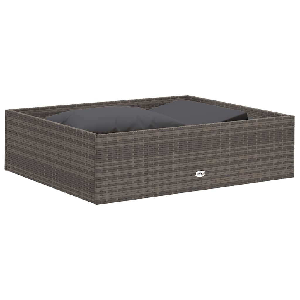Salon de jardin 2 pcs avec coussins Résine tressée Gris - XIOS