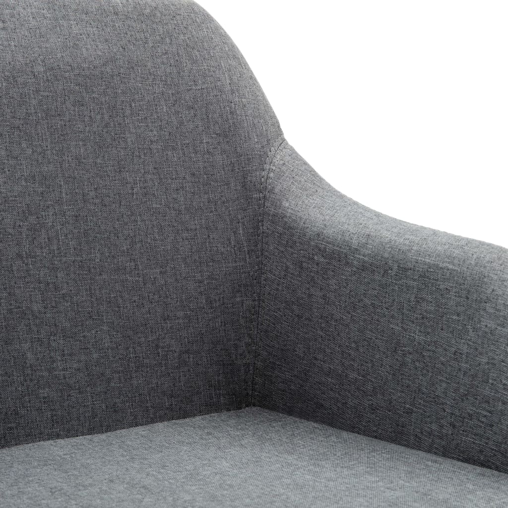 Chaises pivotantes à manger lot de 4 gris clair tissu - XIOS