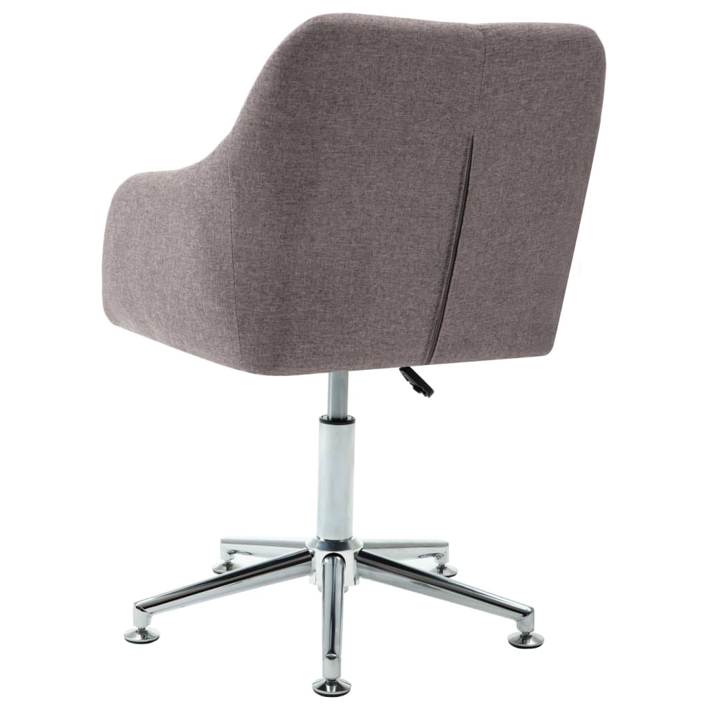 Chaises pivotantes à manger lot de 4 taupe tissu - XIOS