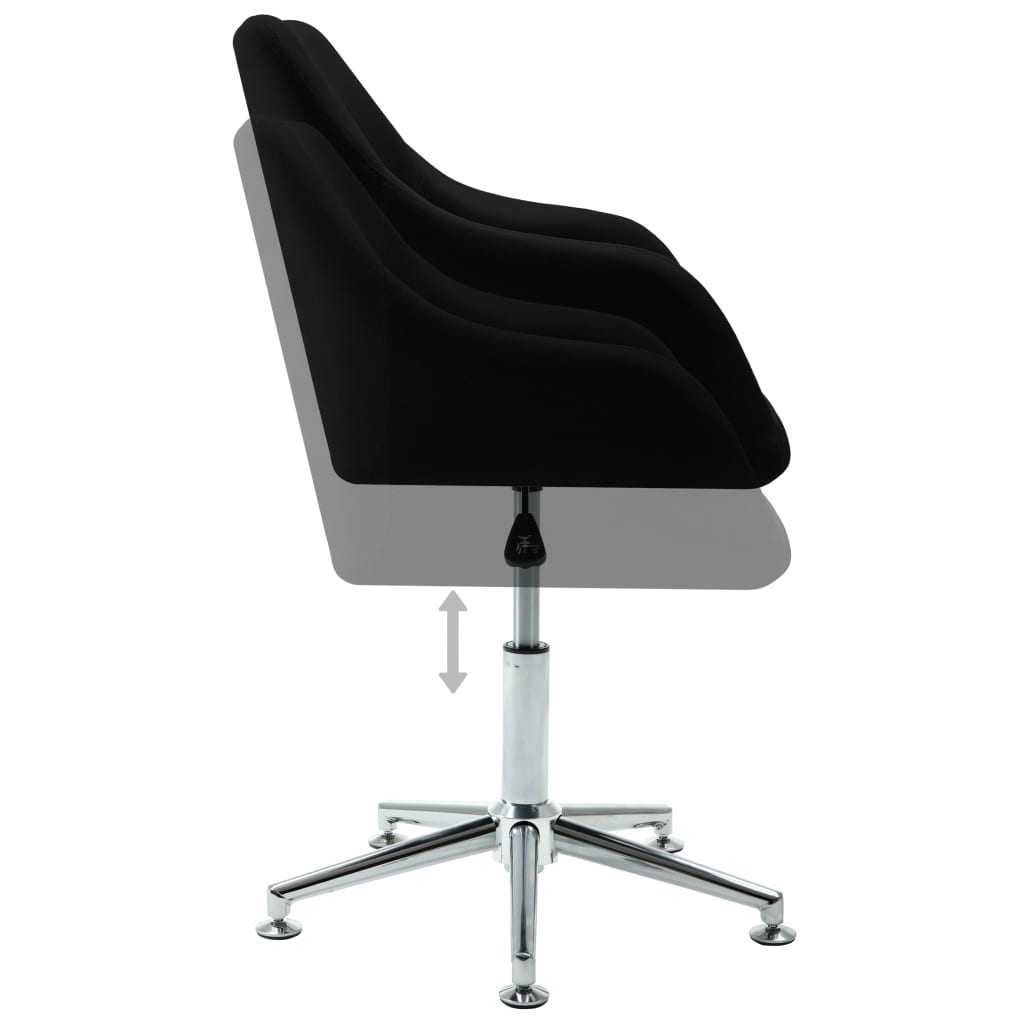 Chaise pivotante de bureau Noir Tissu - XIOS