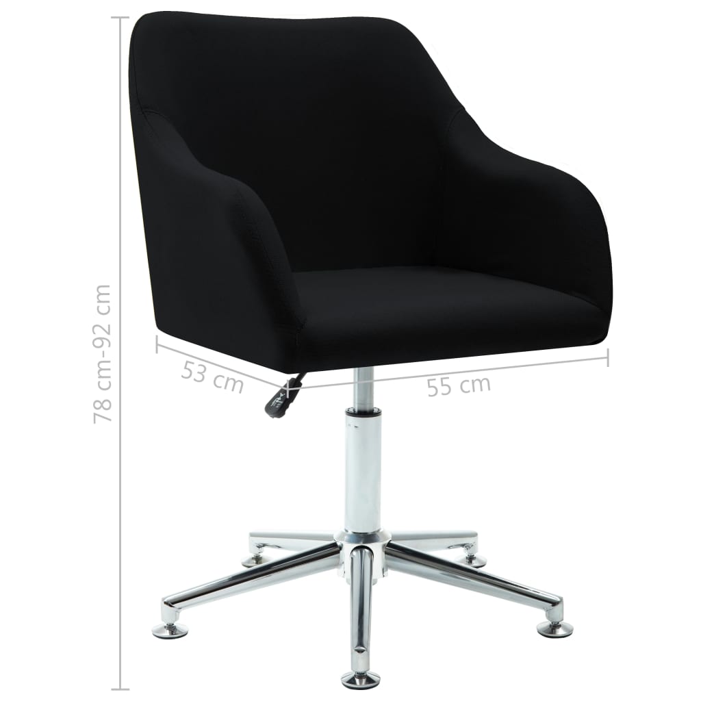 Chaise pivotante de bureau Noir Tissu - XIOS