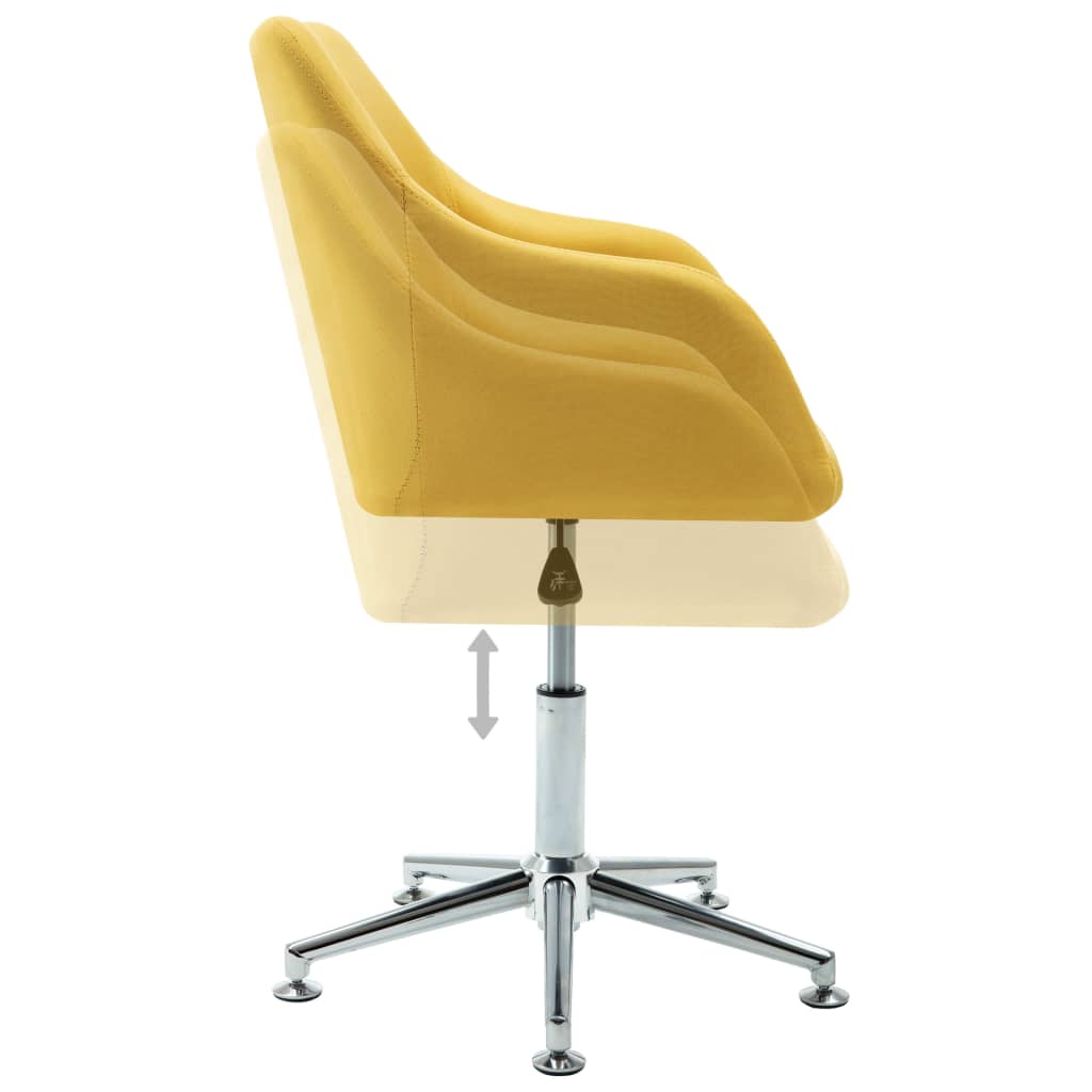 Chaise pivotante de bureau Jaune Tissu - XIOS