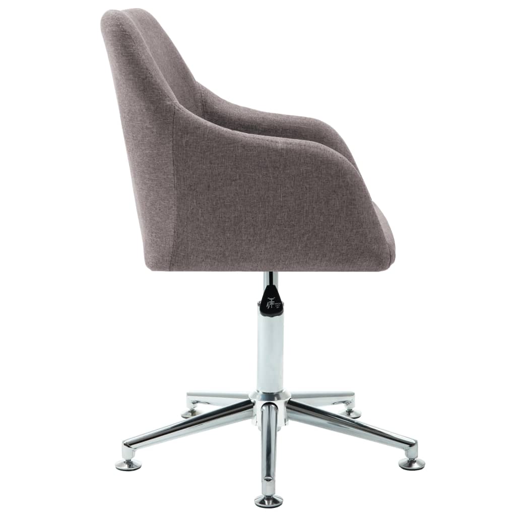 Chaise pivotante de bureau Taupe Tissu - XIOS