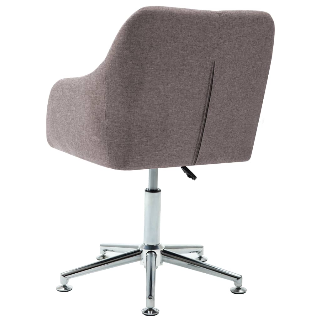 Chaise pivotante de bureau Taupe Tissu - XIOS