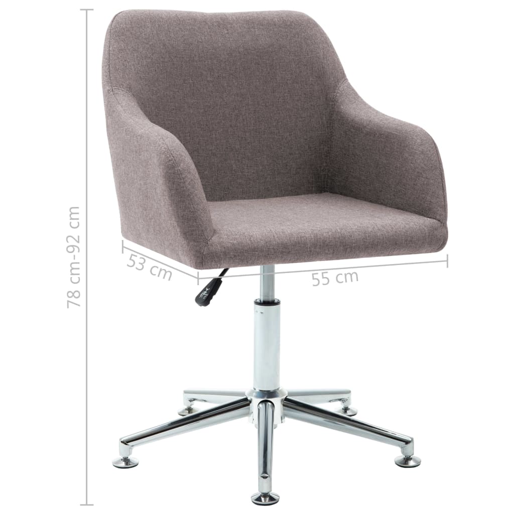 Chaise pivotante de bureau Taupe Tissu - XIOS
