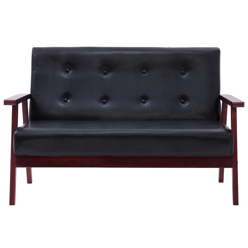 Ensemble de canapés 2 pcs Noir Similicuir - XIOS