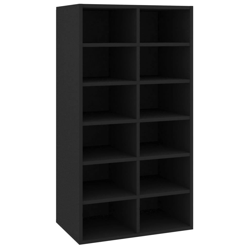 Étagère à chaussures Noir 54x34x100,5 cm Bois d'ingénierie - XIOS