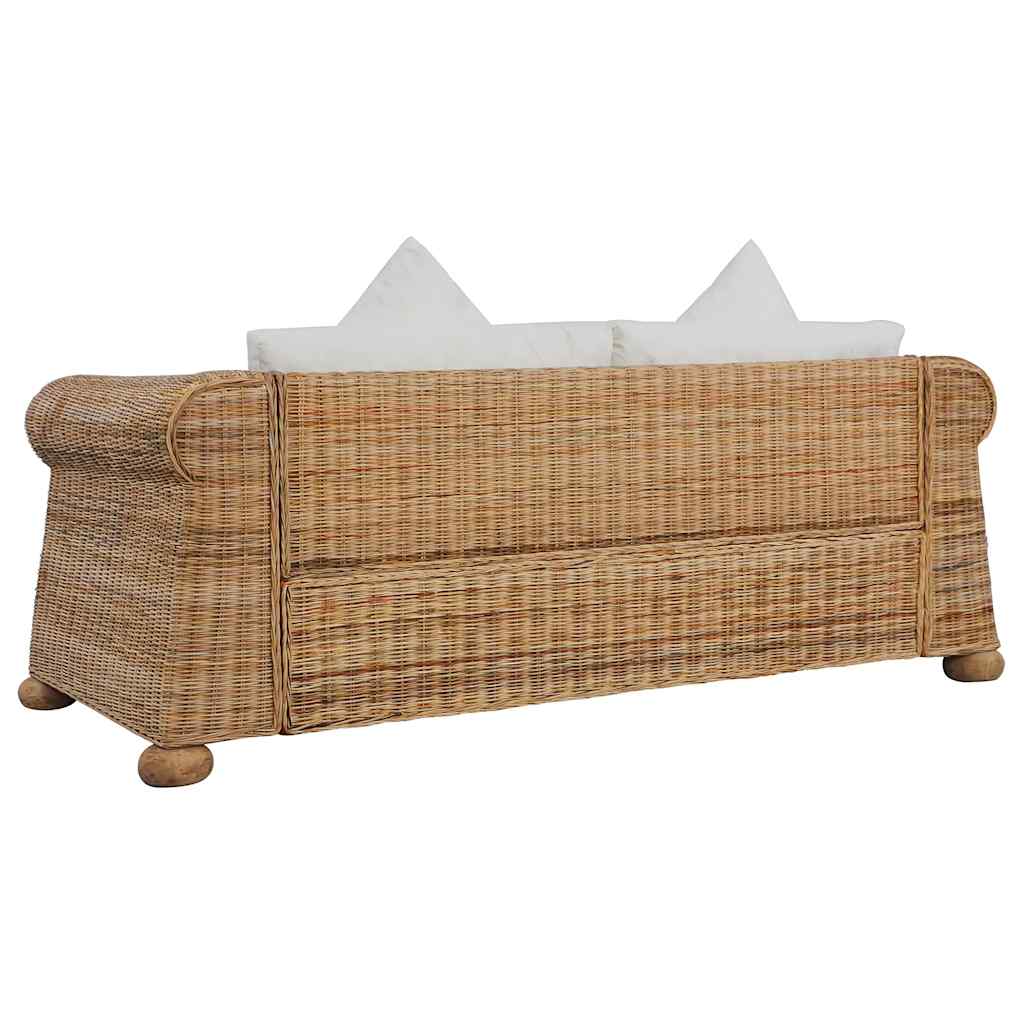 Ensemble de canapés 2 pcs avec coussins Rotin naturel - XIOS