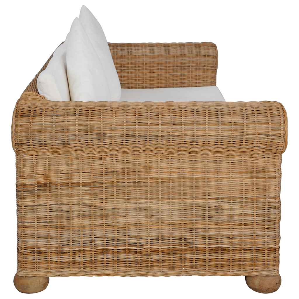 Ensemble de canapés 3 pcs avec coussins Rotin naturel - XIOS