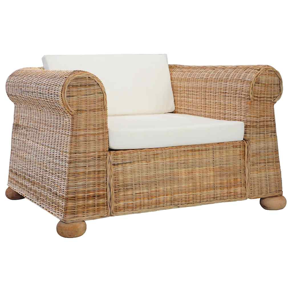 Ensemble de canapés 3 pcs avec coussins Rotin naturel - XIOS
