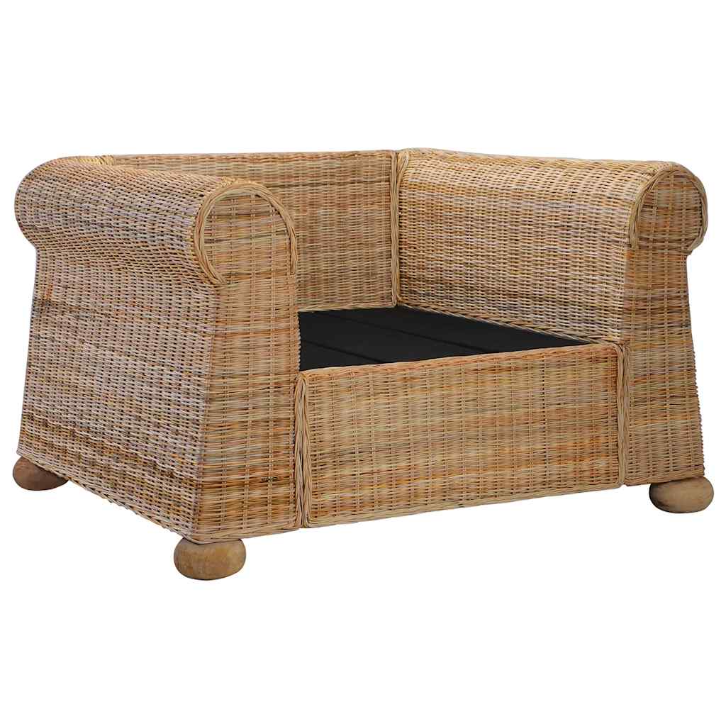 Ensemble de canapés 3 pcs avec coussins Rotin naturel - XIOS