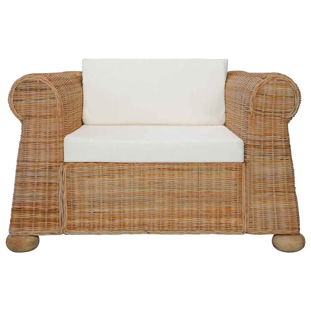 Ensemble de canapés 3 pcs avec coussins Rotin naturel - XIOS