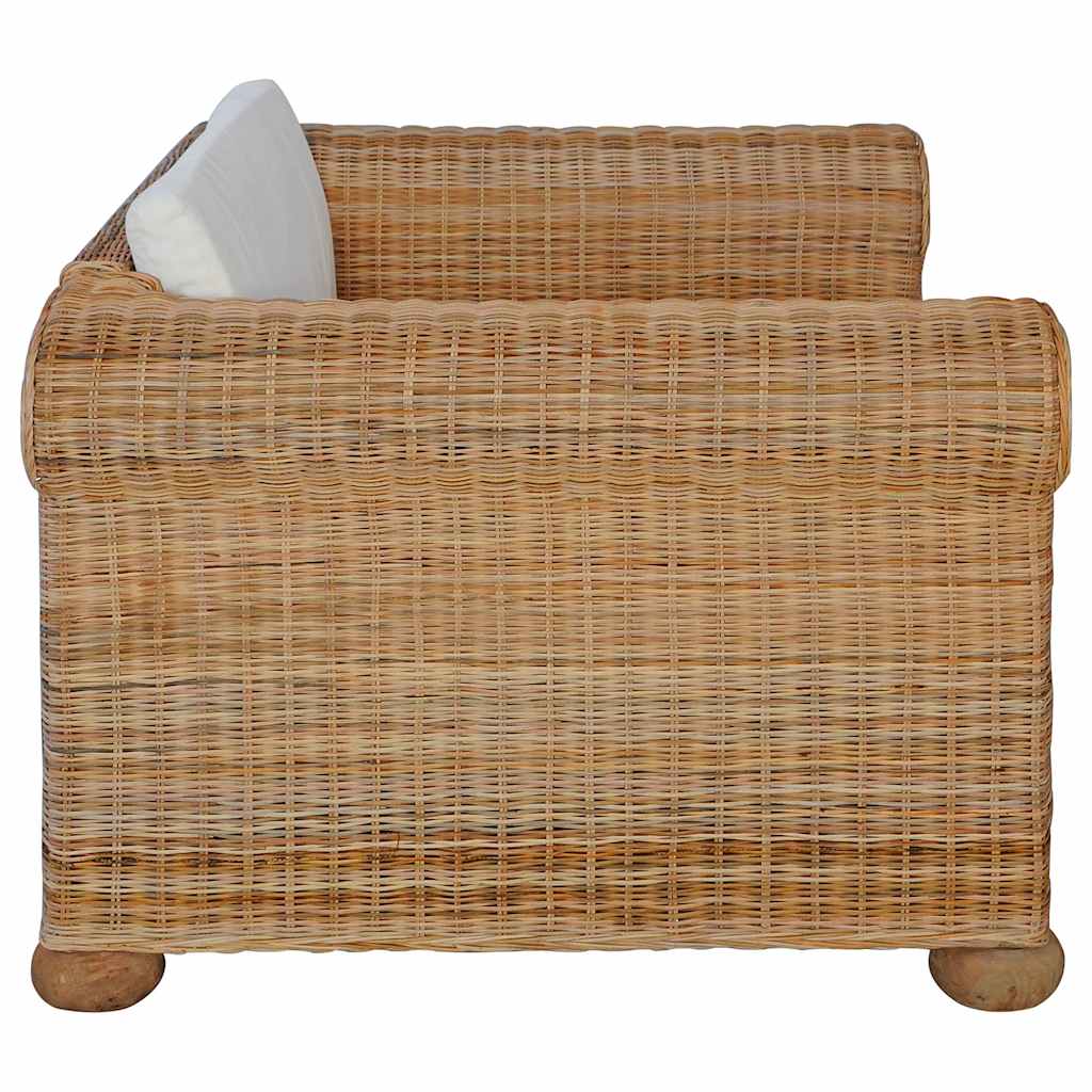 Ensemble de canapés 3 pcs avec coussins Rotin naturel - XIOS