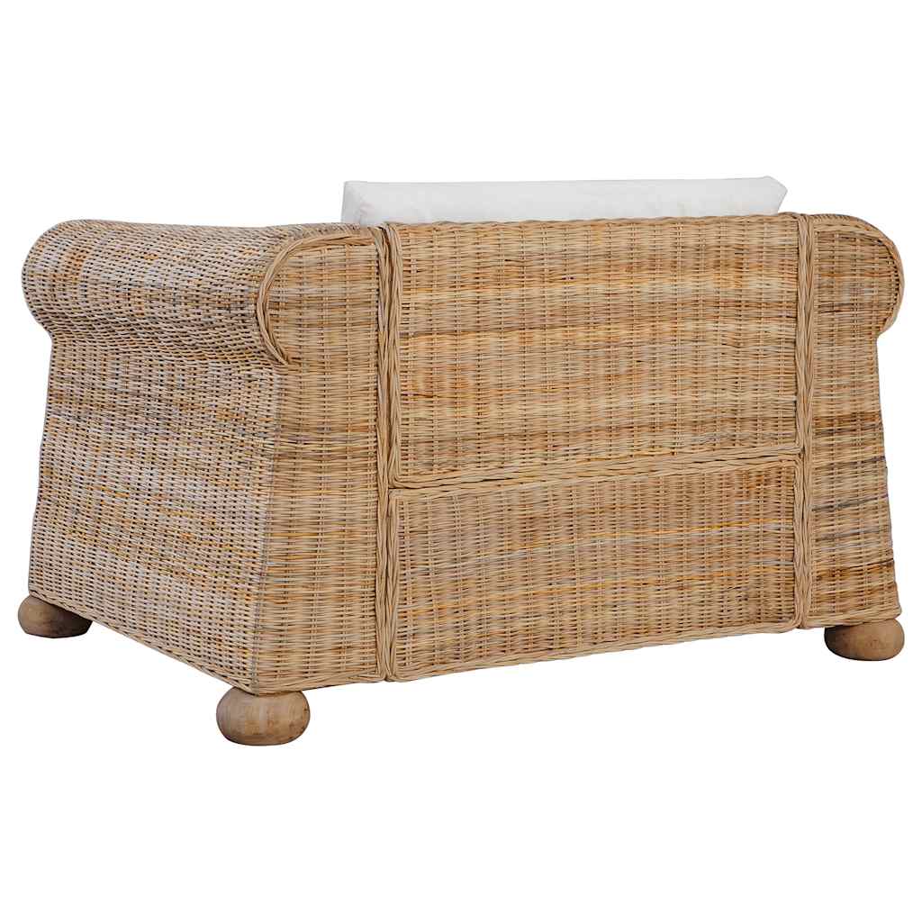 Ensemble de canapés 3 pcs avec coussins Rotin naturel - XIOS