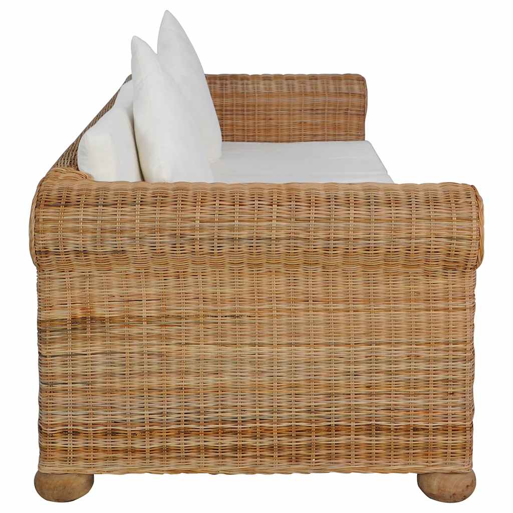 Ensemble de canapés 2 pcs avec coussins Rotin naturel - XIOS