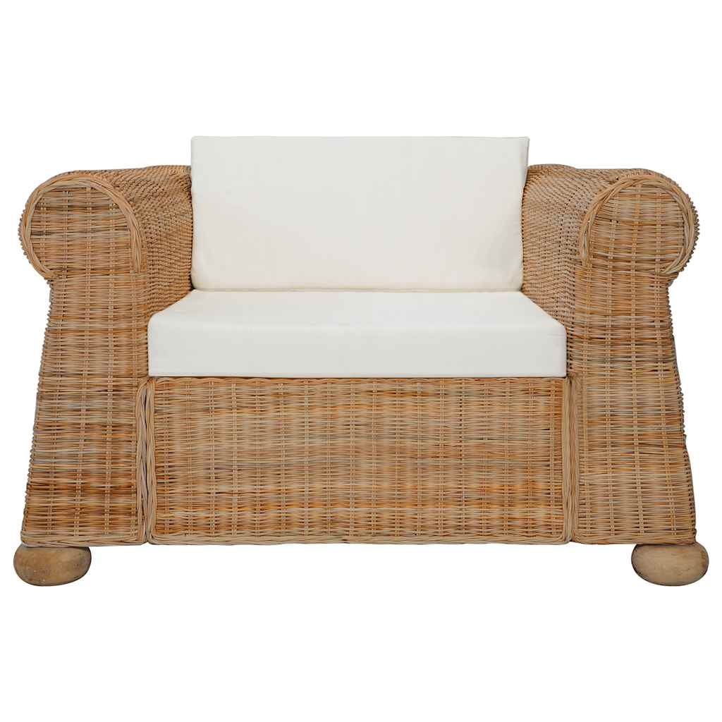 Ensemble de canapés 2 pcs avec coussins Rotin naturel - XIOS