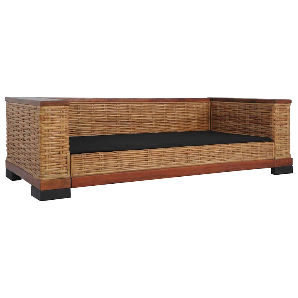 Ensemble de canapés 2 pcs avec coussins Marron Rotin naturel - XIOS