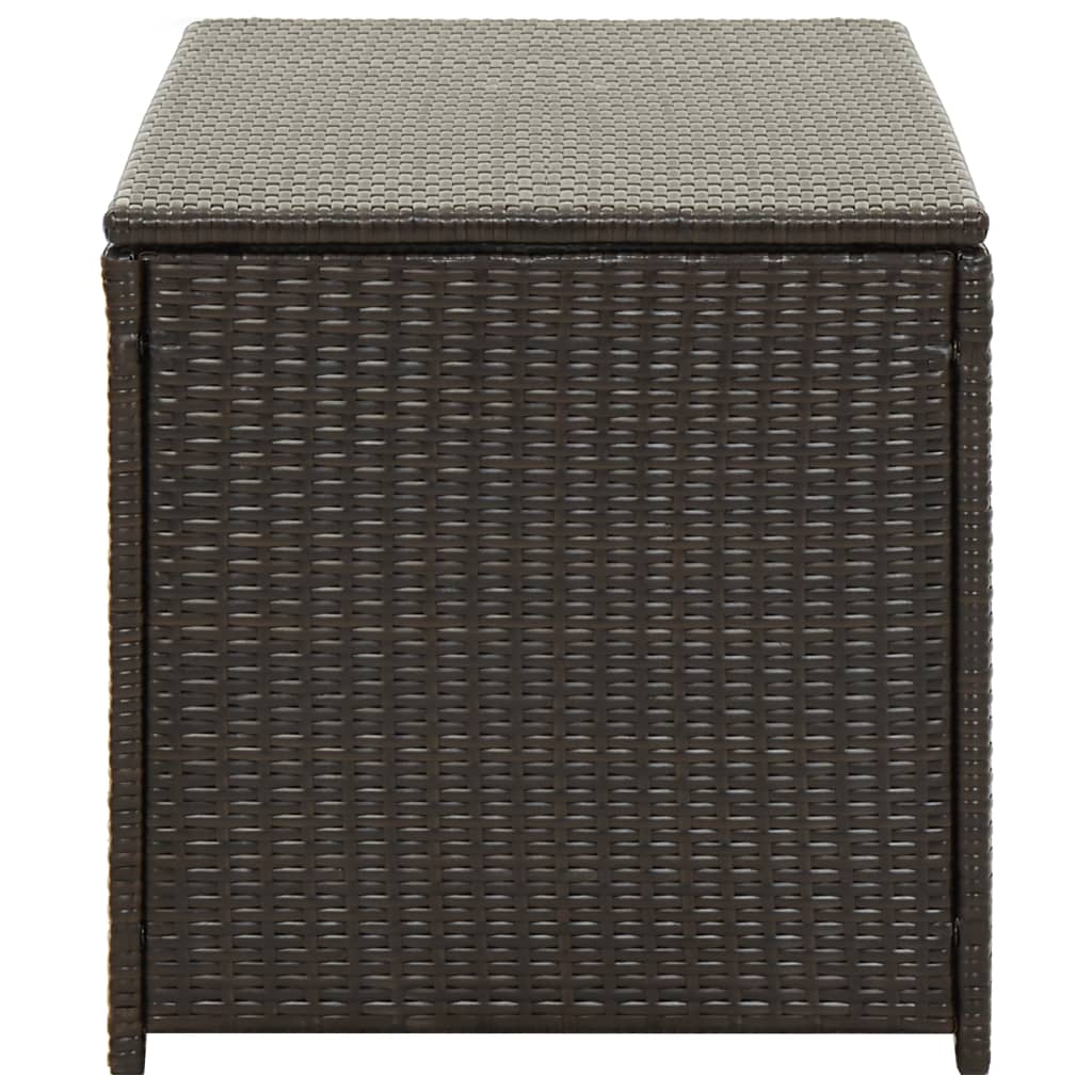 Boîte de rangement de jardin résine tressée 100x50x50 cm marron Coffres de jardin vidaXL