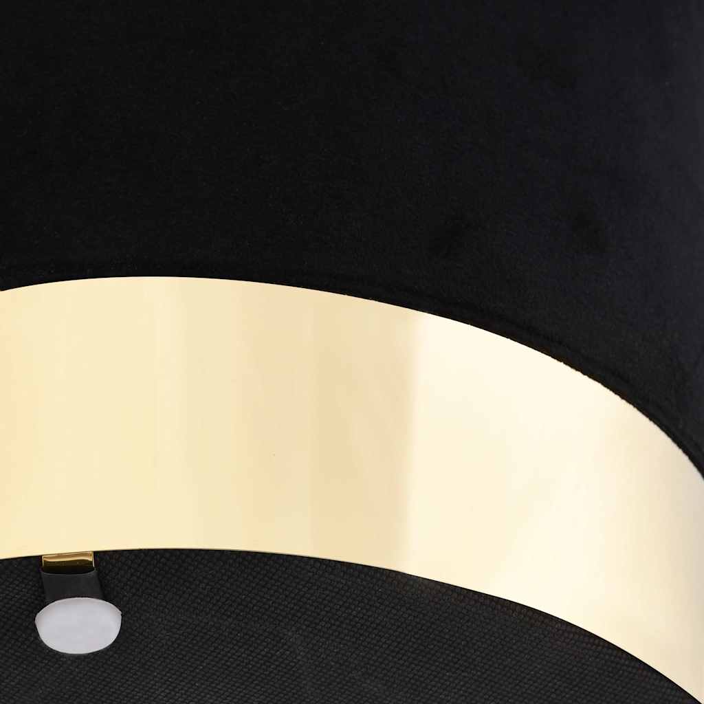 Tabouret Noir et doré Velours 28 x 36 cm - XIOS