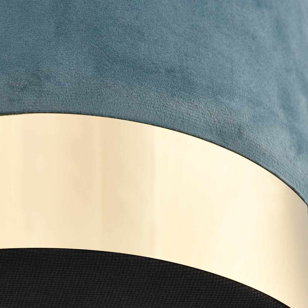 Tabouret Bleu clair et doré Velours 28 x 36 cm - XIOS