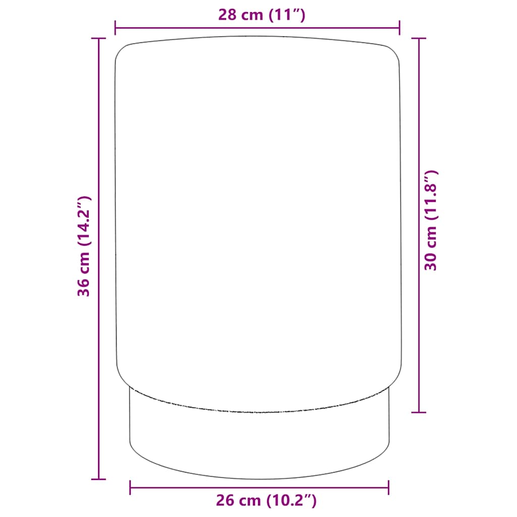 Tabouret Bleu clair et doré Velours 28 x 36 cm - XIOS