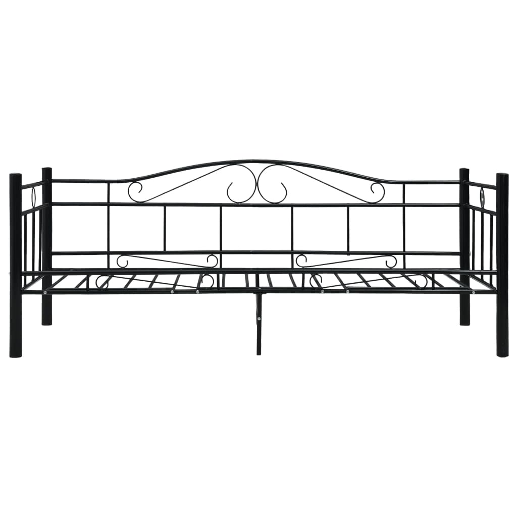 Cadre de lit de repos sans matelas Noir Métal 90x200cm - XIOS