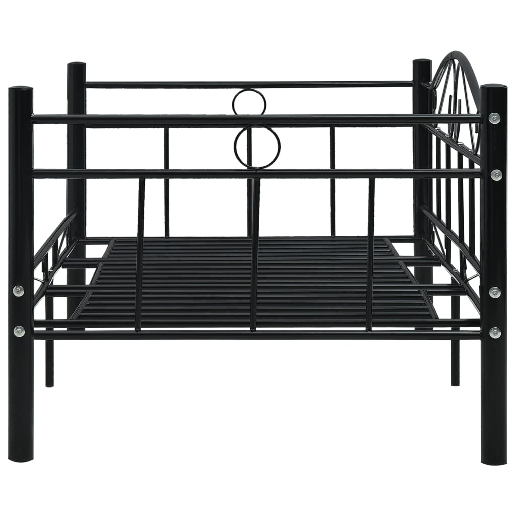 Cadre de lit de repos sans matelas Noir Métal 90x200cm - XIOS