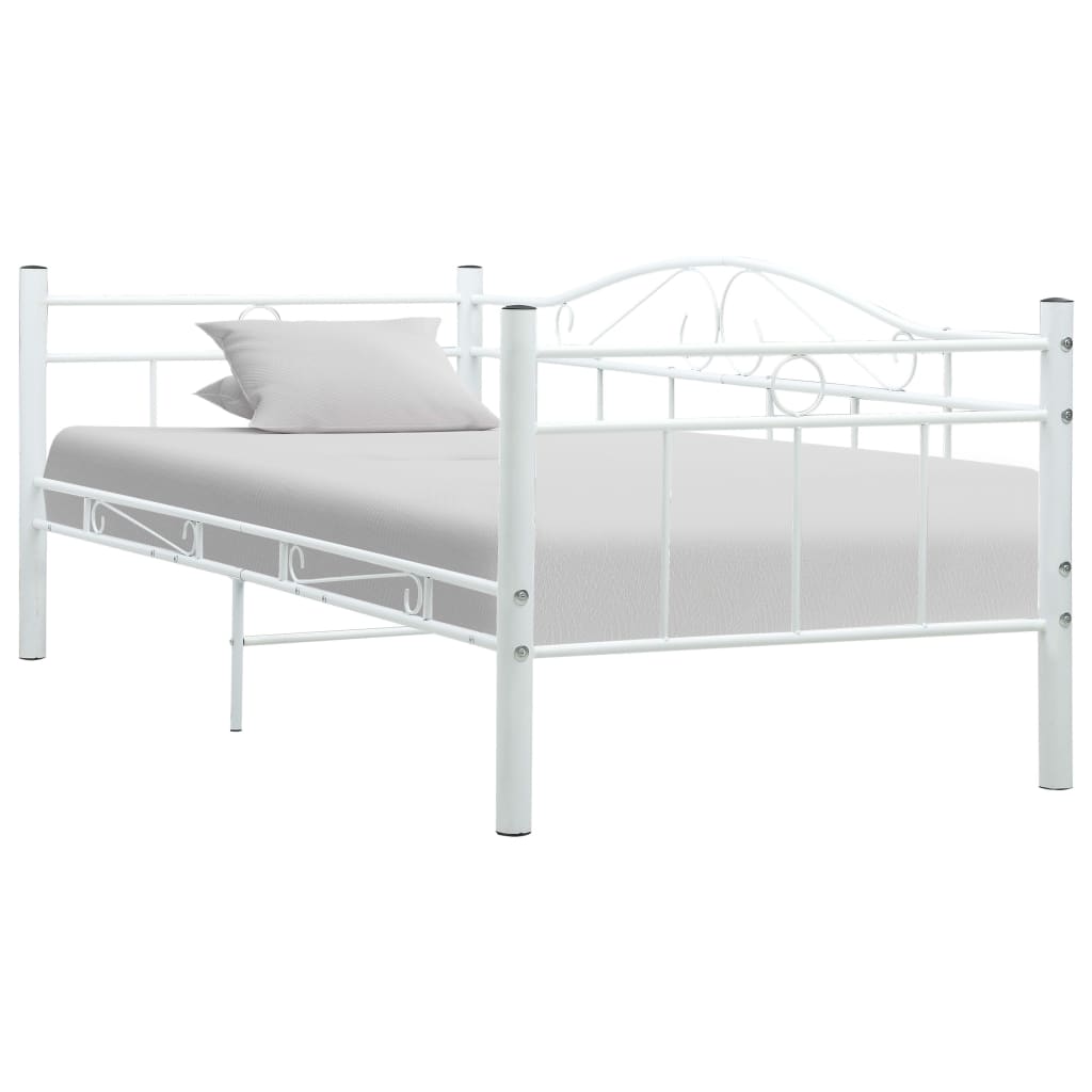 Cadre de lit de repos sans matelas Blanc Métal 90x200cm - XIOS