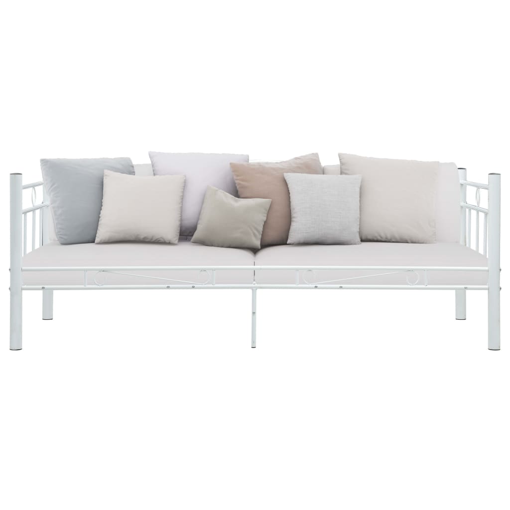 Cadre de lit de repos sans matelas Blanc Métal 90x200cm - XIOS