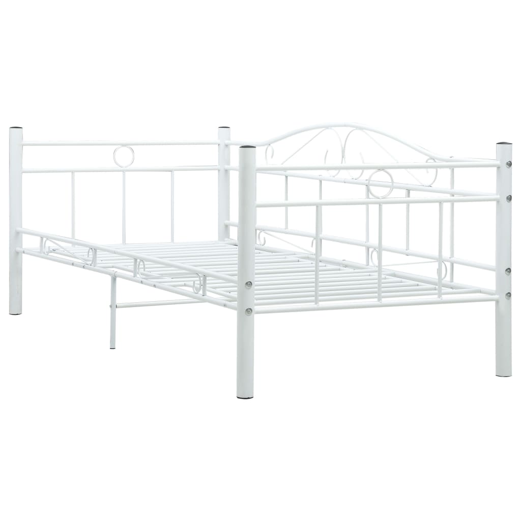 Cadre de lit de repos sans matelas Blanc Métal 90x200cm - XIOS