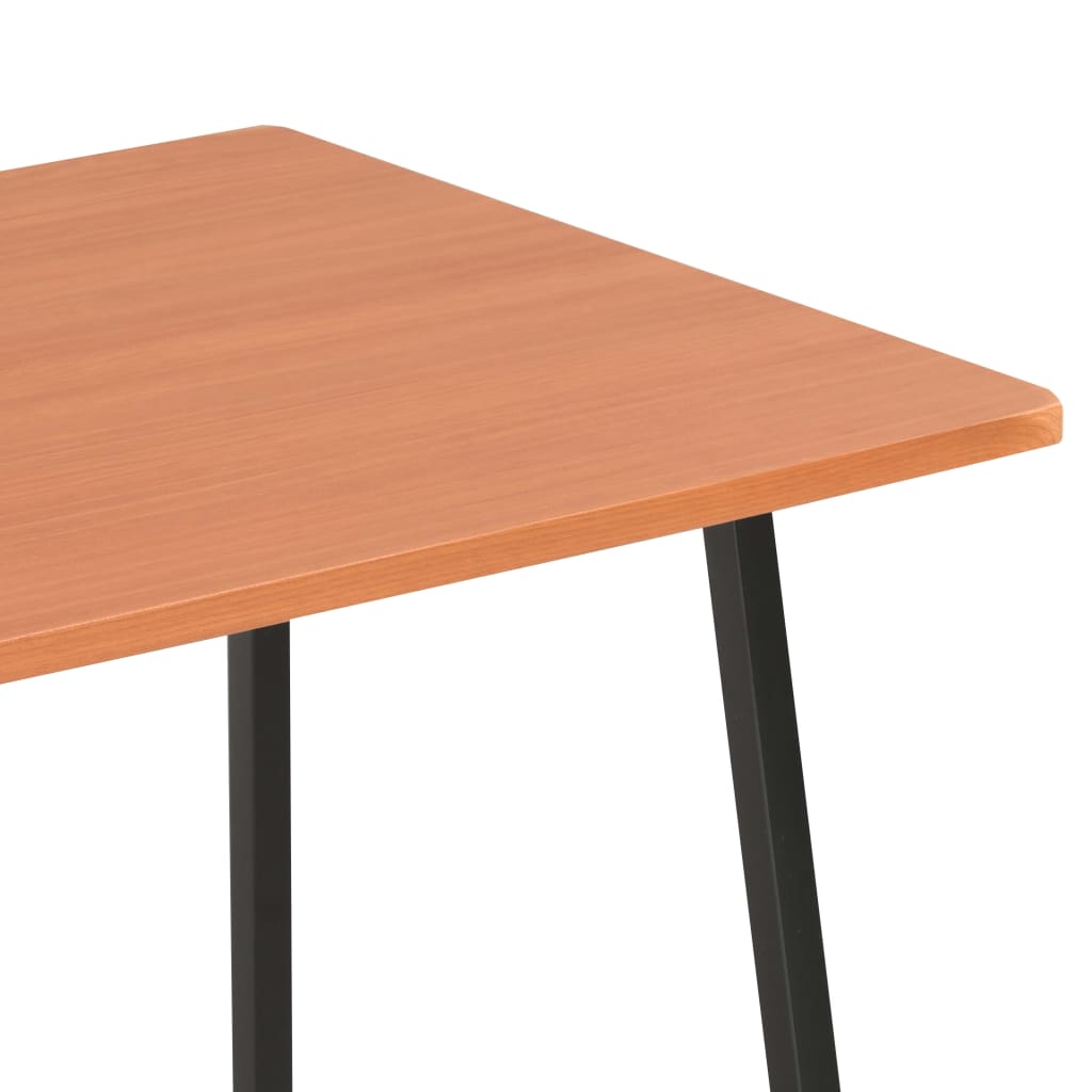 Bureau avec étagère Noir et marron 102x50x117 cm - XIOS