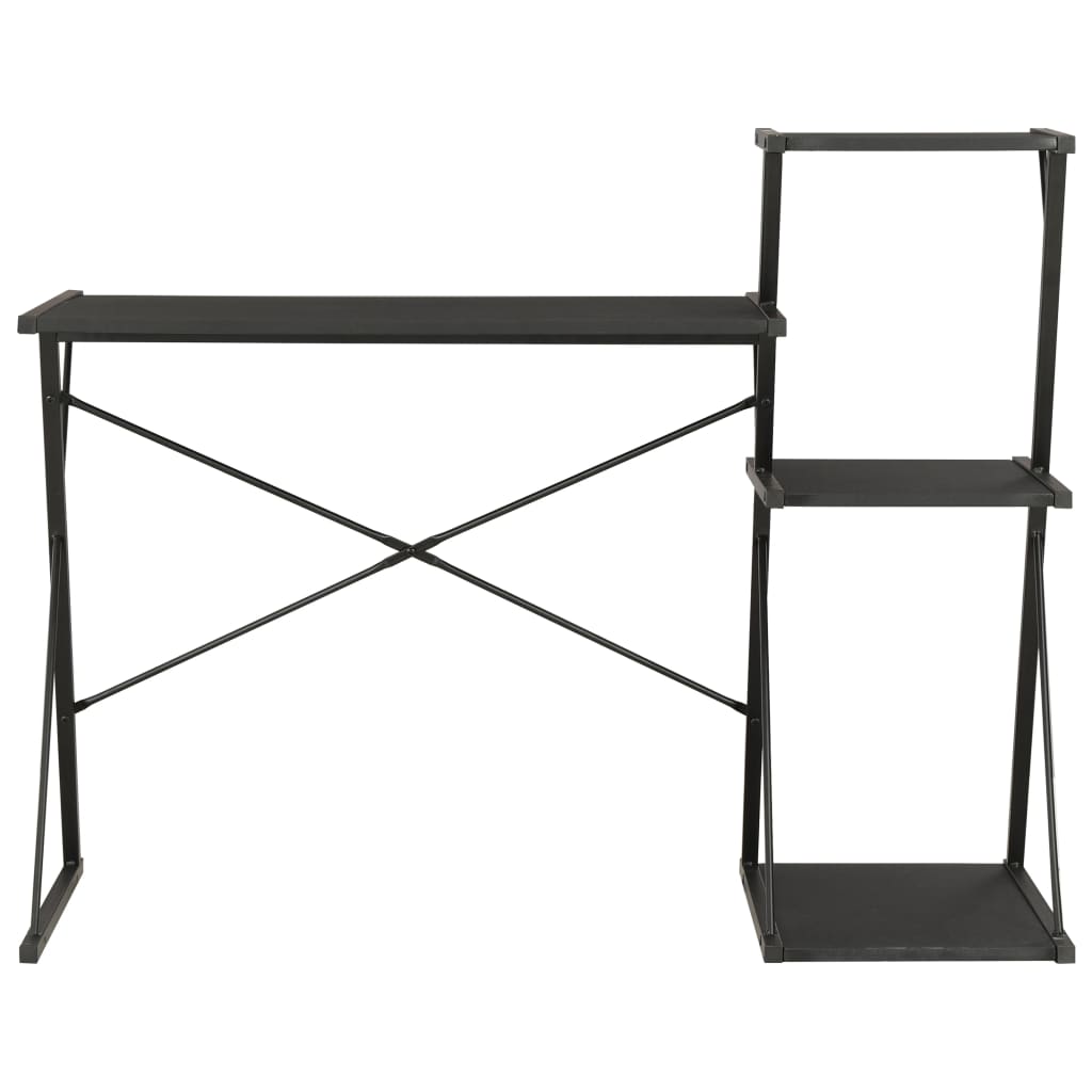Bureau avec étagère Noir 116x50x93 cm - XIOS