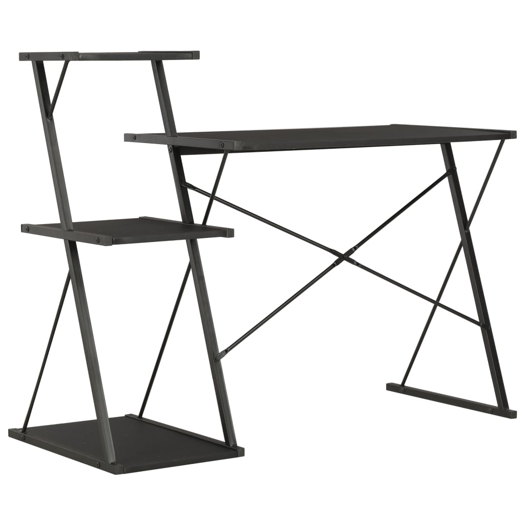 Bureau avec étagère Noir 116x50x93 cm - XIOS