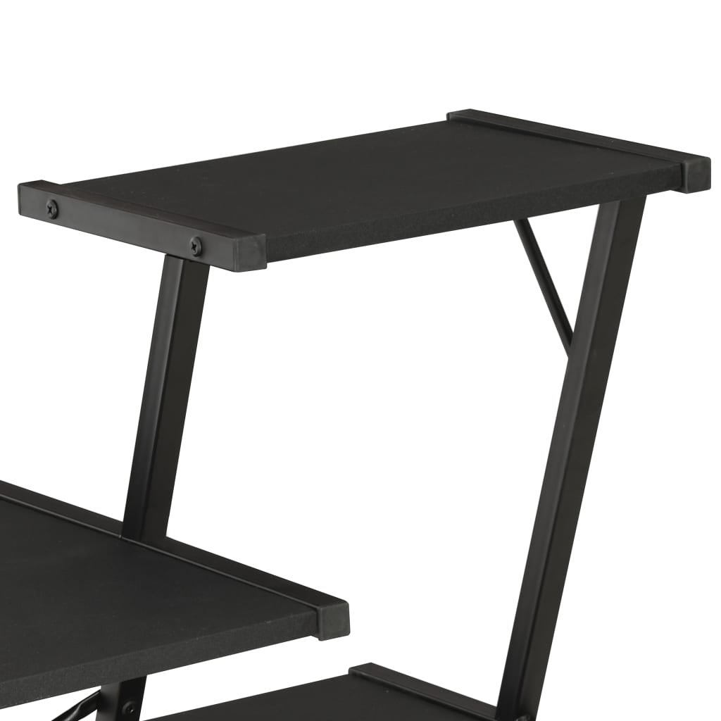 Bureau avec étagère Noir 116x50x93 cm - XIOS