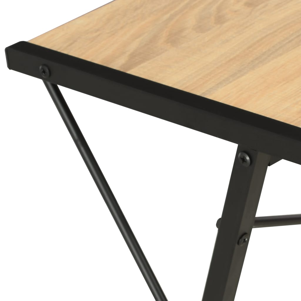 Bureau avec étagère Noir et chêne 116x50x93 cm - XIOS